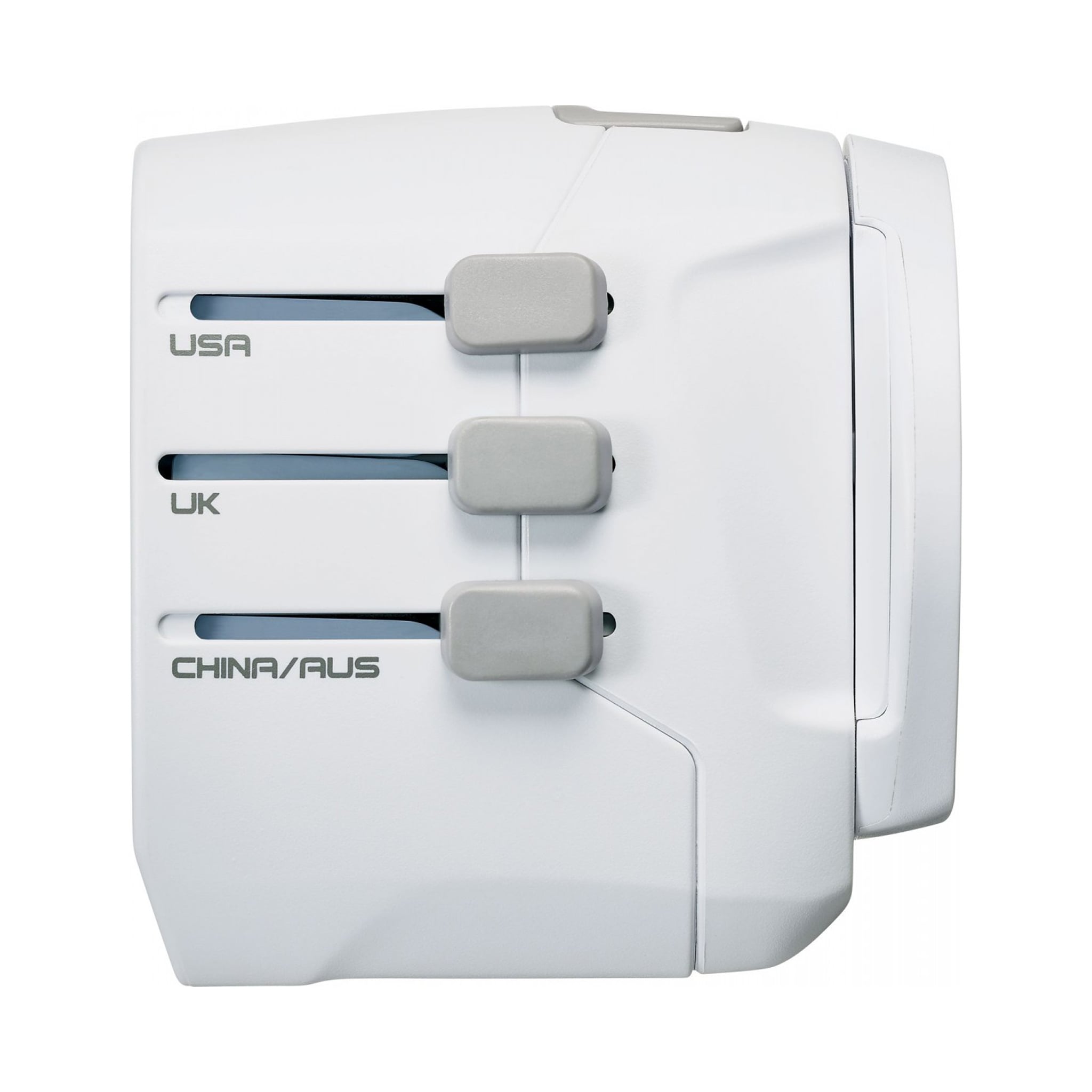 Cet adaptateur de voyage Monde - Monde est idéal pour les voyageurs européens. Il permet de brancher tous vos accessoires dans de nombreux pays du monde. Il offre également deux prises USB.