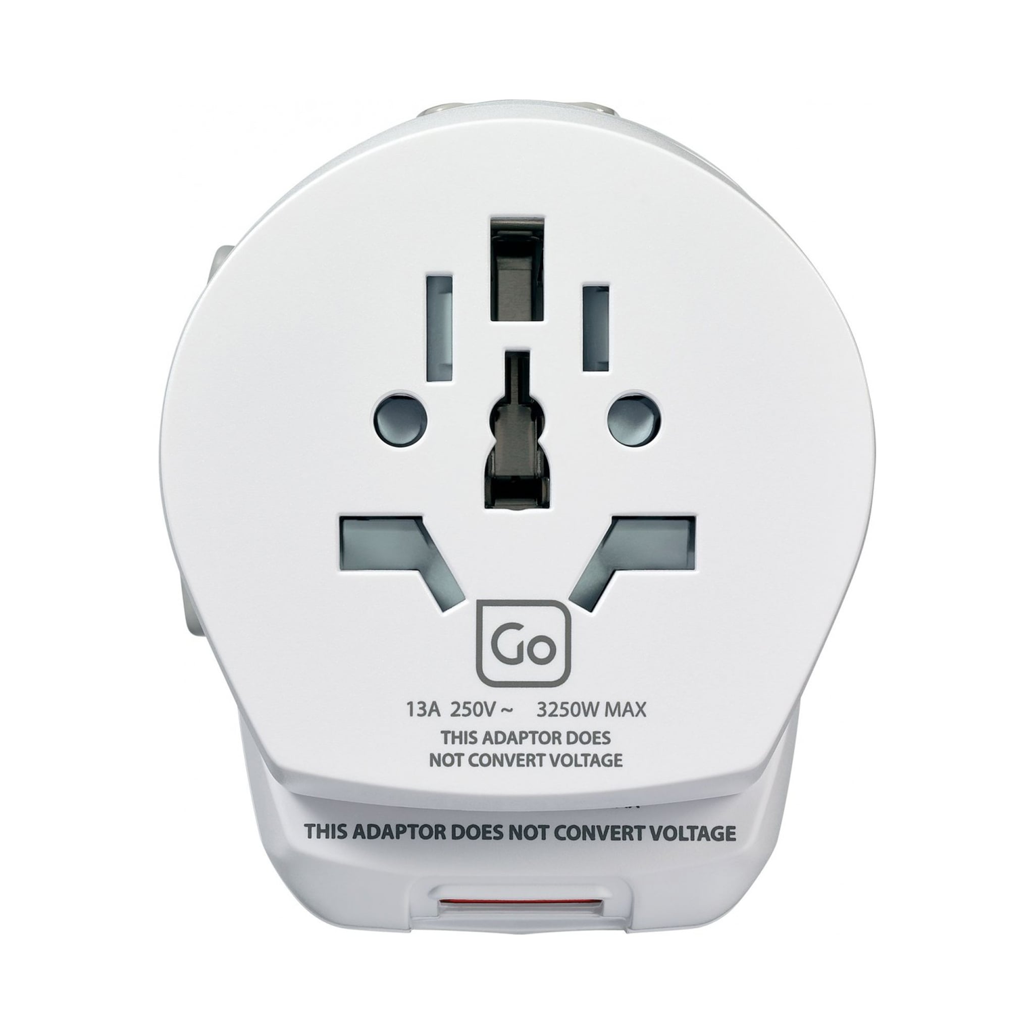 Cet adaptateur de voyage Monde - Monde est idéal pour les voyageurs européens. Il permet de brancher tous vos accessoires dans de nombreux pays du monde. Il offre également deux prises USB.