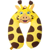 Charger l&#39;image dans la galerie, Cet oreiller de voyage pour enfant  GO TRAVEL ultra doux se transforme aussi en girafe câline quand il n’est pas utilisé.
