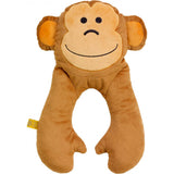 Charger l&#39;image dans la galerie, Ce coussin de voyage pour enfant GO TRAVEL ultra doux se transforme aussi en singe câlin amusant quand il n’est pas utilisé.
