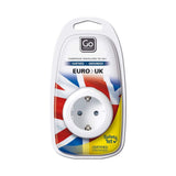 Charger l&#39;image dans la galerie, Un adaptateur de voyage compact et léger conçu pour les européens qui souhaitent brancher leurs appareils électroniques sur les prises de courant au Royaume-Uni et bien d&#39;autres pays..