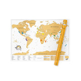 Charger l&#39;image dans la galerie, La version XL de la carte du monde à gratter personnalisable Scratch Map Original de Luckies. Le cadeau idéal pour les voyageurs aguerris ou en devenir.