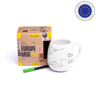 Personnalisez cette carte d'Europe en coloriant les pays que vous avez visités sur ce mug personnalisable d'un nouveau genre. Une idée de génie de TROUVAILLE. Le Europe MUG est aussi une incroyable idée cadeau voyage.