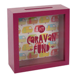 Charger l&#39;image dans la galerie, Caravan Fund Money Box est une tirelire originale décorative en bois aux couleurs éclatantes. Une belle idée cadeau voyage.