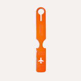 Charger l&#39;image dans la galerie, Happy Flight Petit Luggage Tag Orange est une étiquette bagage colorée et super pratique de ALIFE DESIGN. Avec ses couleurs vibrantes, repérez votre valise en un clin d&#39;oeil. Une belle idée cadeau pour vos amis voyageurs.